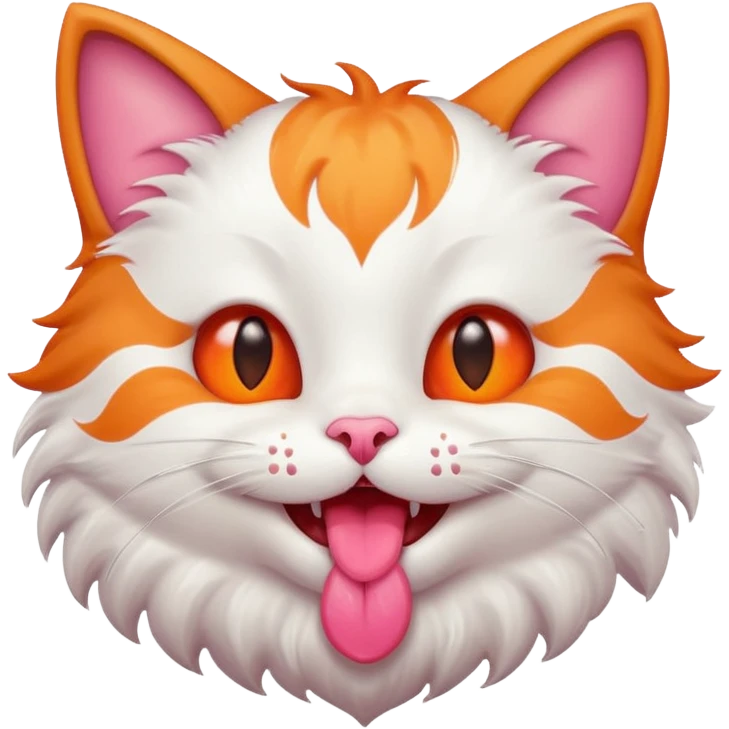 Laughing kitty heart emoji