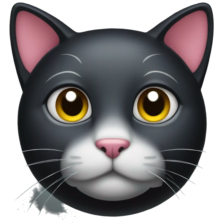 chunky black cat emoji
