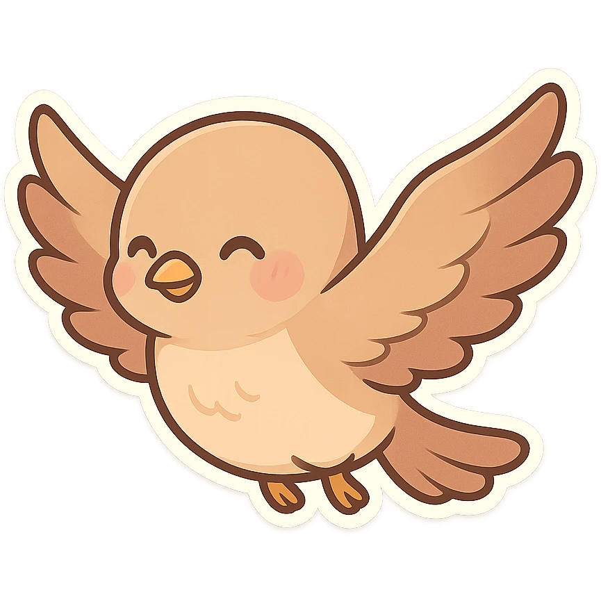 飞翔的小鸟 emoji