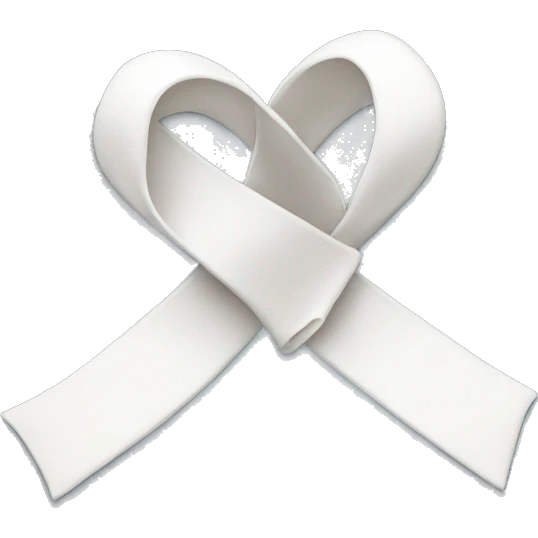 white ribbon  emoji