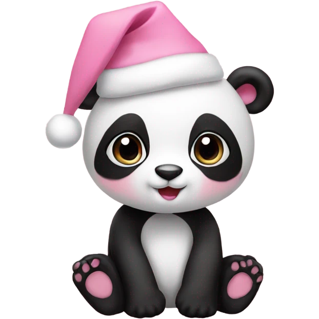 christmas baby pink panda  emoji