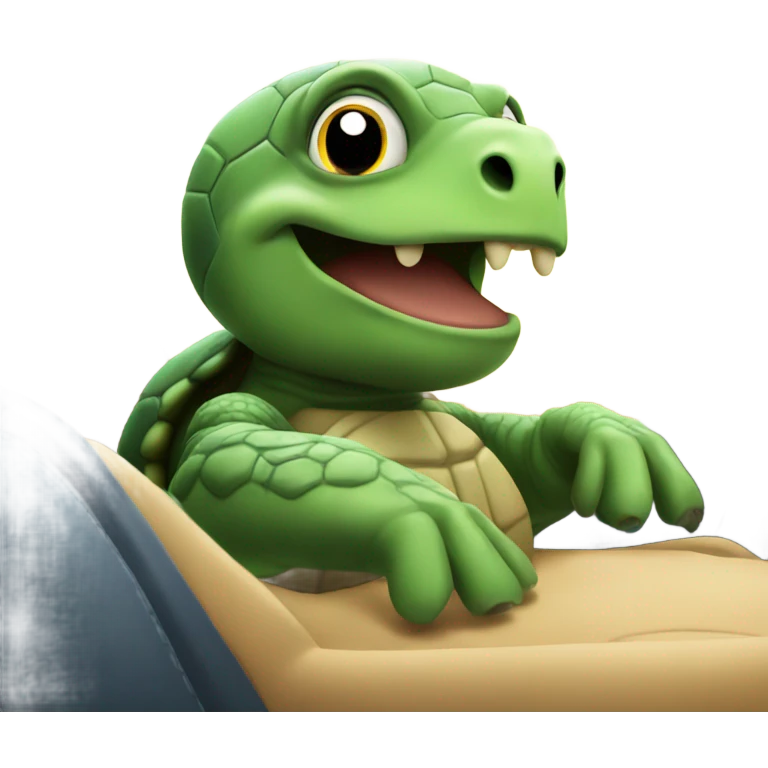 A turtle in a car  emoji
