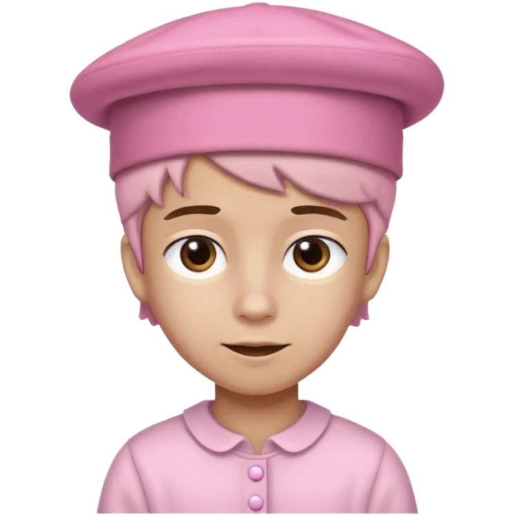 pink hatt and dress  man boy emoji