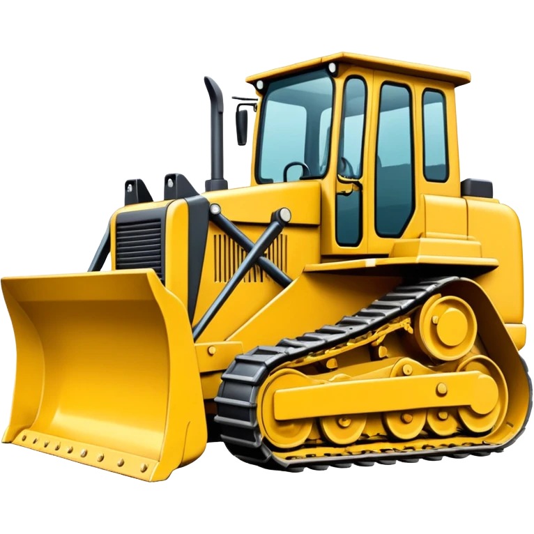 Design a bulldozer truck with a large front blade emoji