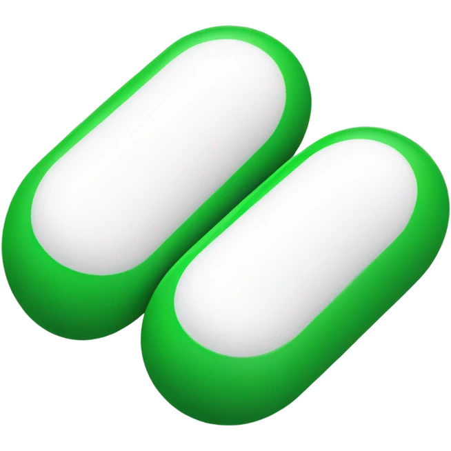 green and white pill emoji
