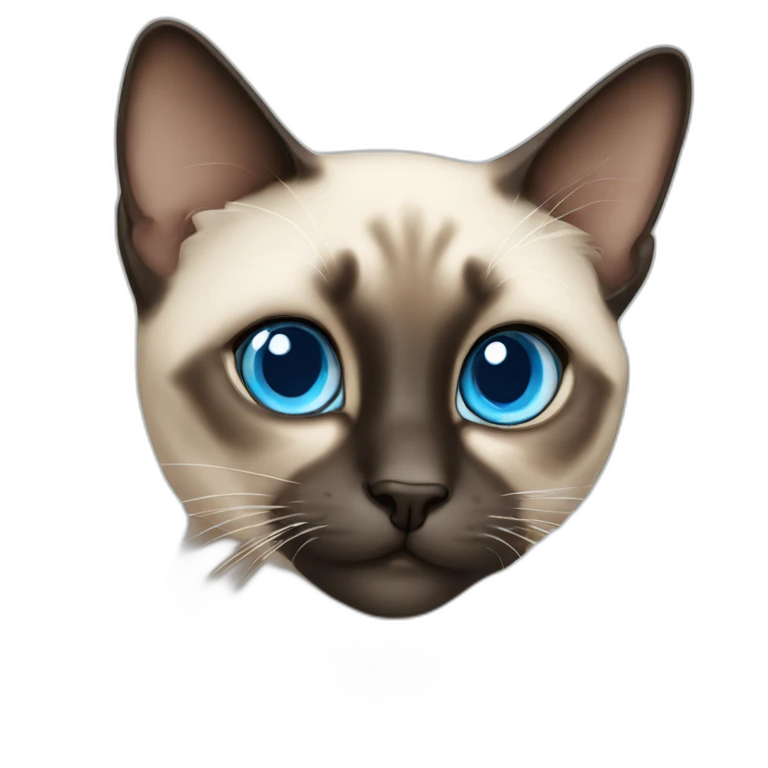 Siamese blue eyed cat emoji