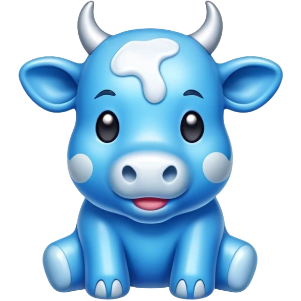 blue gummy cow emoji