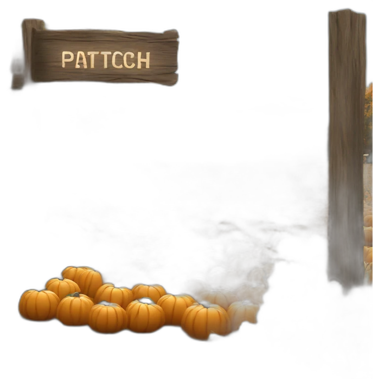 Pumpkin patch sign emoji