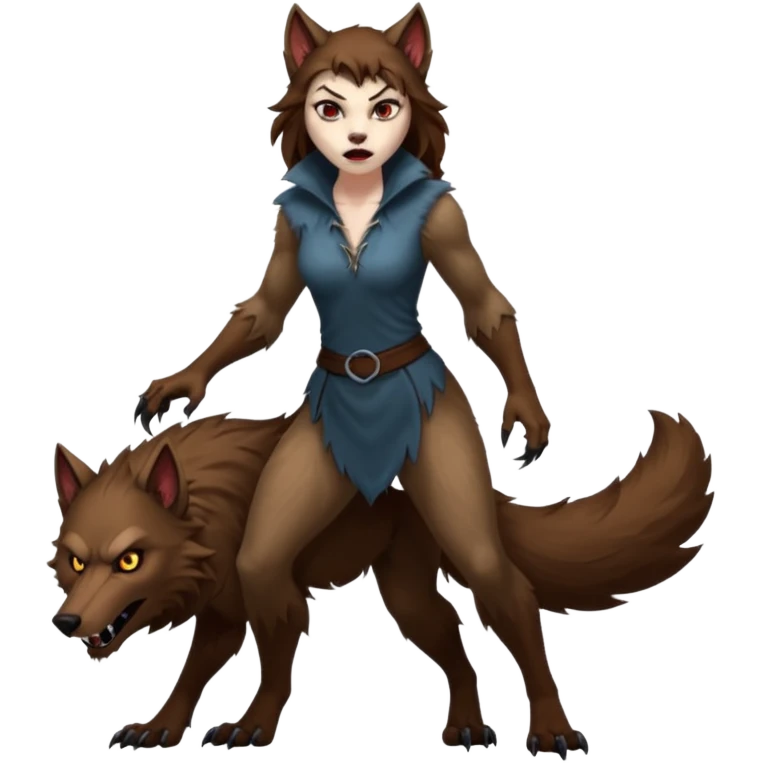 Female wherewolf full body emoji