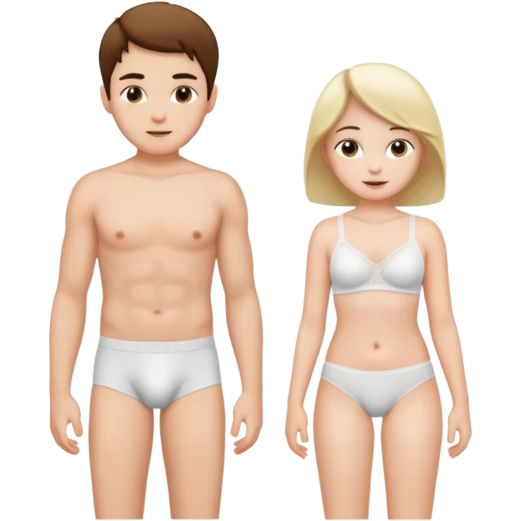 Girl and boy in underwear emoji