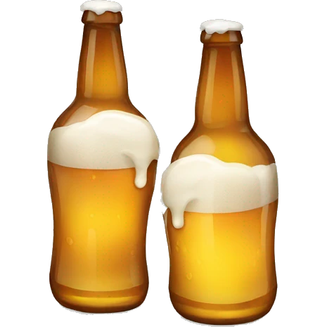 Beer talking to each other emoji
