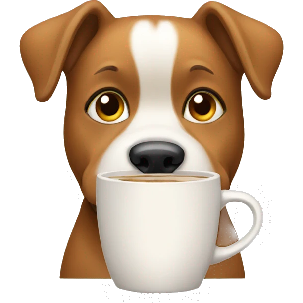 dog with a mug emoji