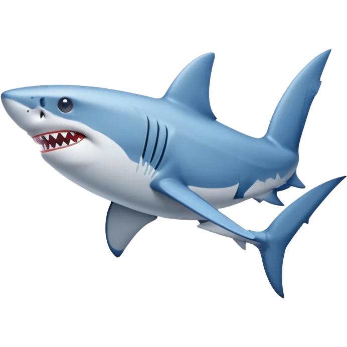 A shark with blue Nike shoes emoji