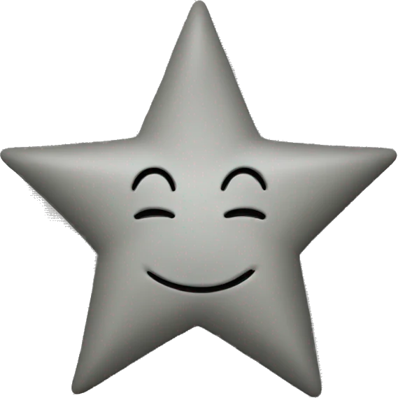 star symbol on grey canvas emoji