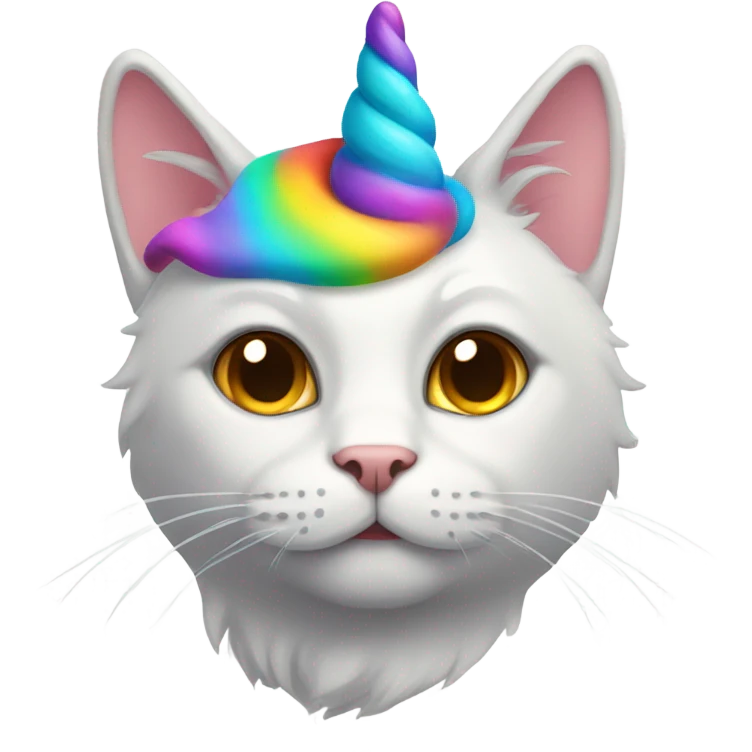 Cat with unicorn horn emoji