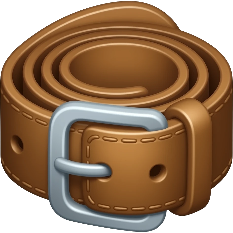 Fait un emoji d’une ceinture plié en deux emoji