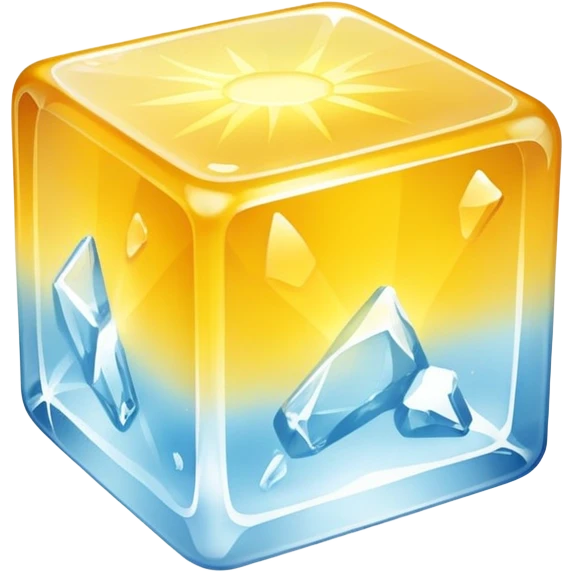 sun emoji + ice cube emoji emoji