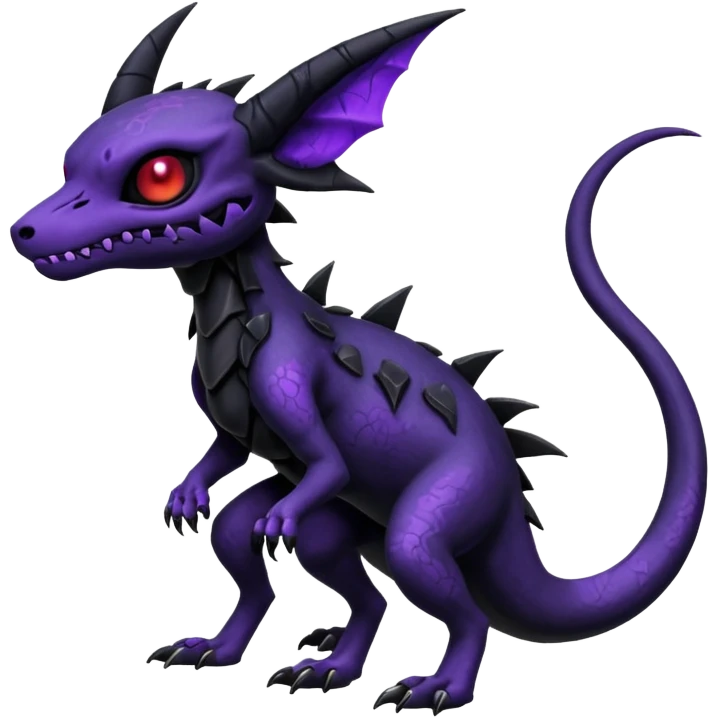Edgy Spooky Gothic Evil Duskull-Salandit-Umbreon-Fakémon-hybrid-creature (full body)  emoji
