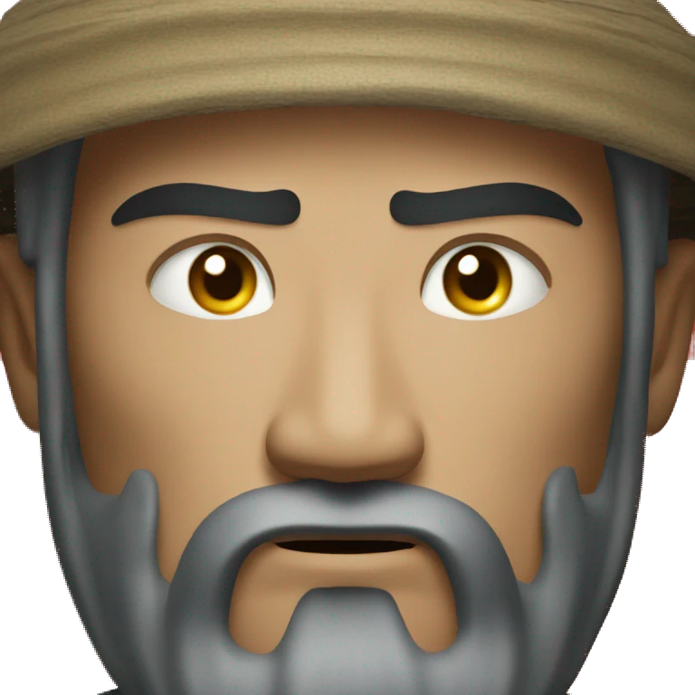Ancient Chinese bandit looking angry emoji