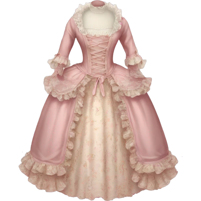 Rococo dress with pale pink and lace emoji