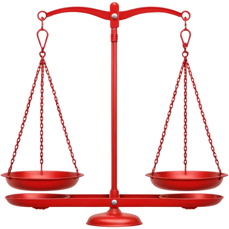 Hanging Balance Scale red  emoji