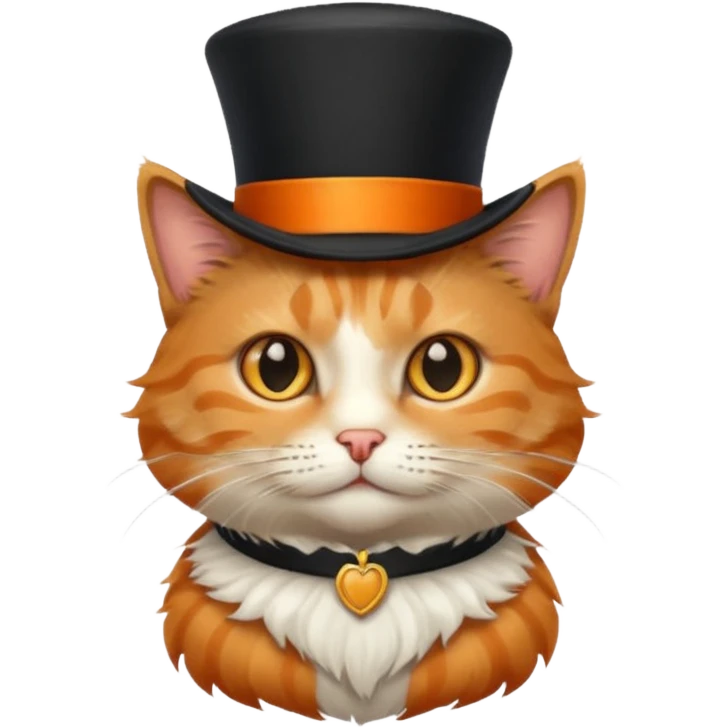 cat wearing a tophat emoji
