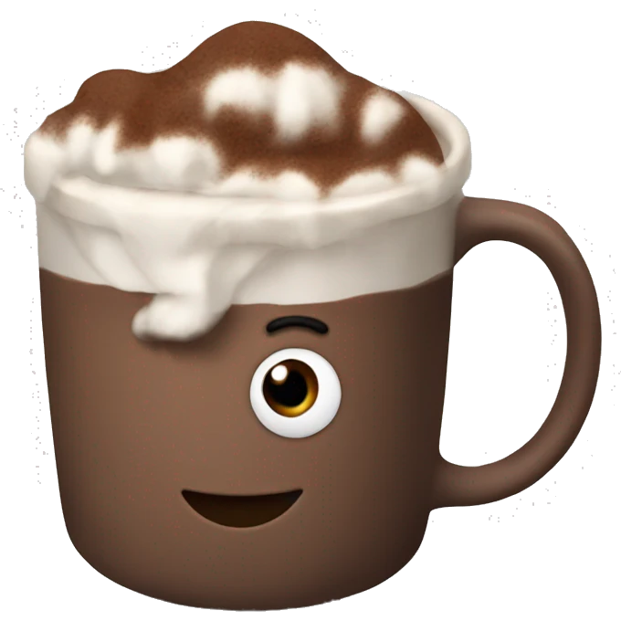 A hot chocolate emoji