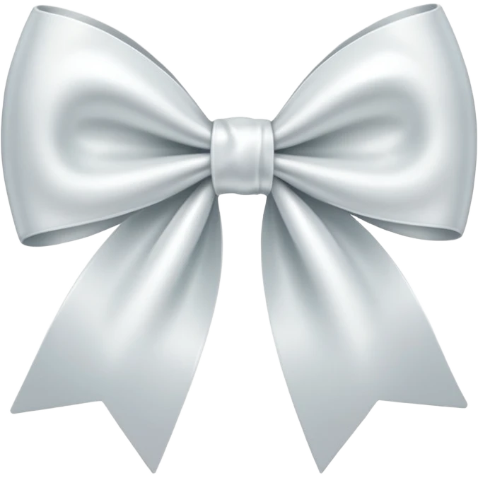 white satin bow emoji