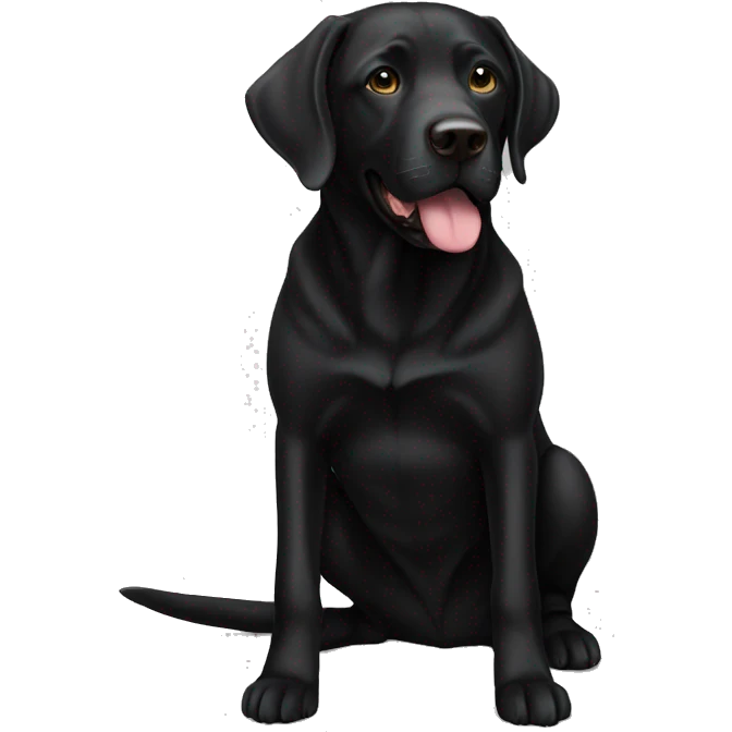black lab full body emoji