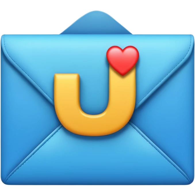 Do a letter and it’s written " u r beautiful" on it  emoji