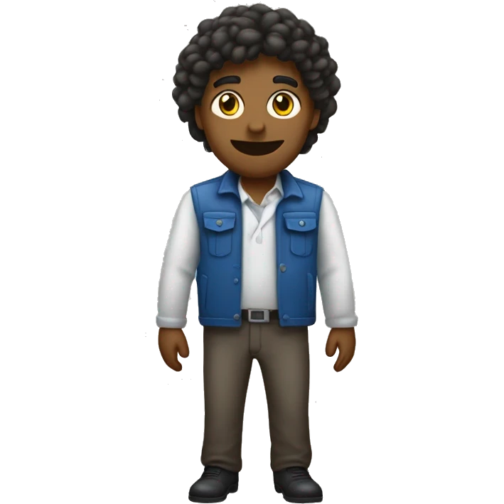 Botijão de Gás atrás escrito chama azul emoji
