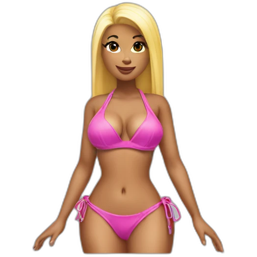 Nicki Minaj bikini debout emoji