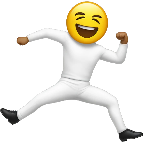 Kicking into a room emoji