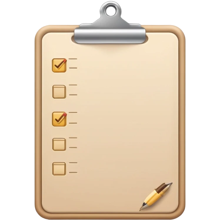 checklist, beige theme, quick task aesthetic emoji