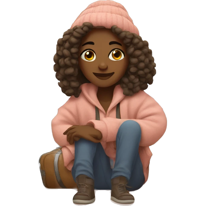 Cozy girl vibes, travel emoji