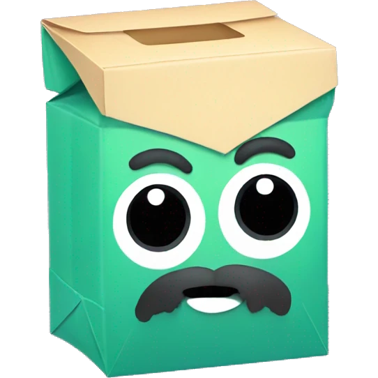 juicebox with eyes and a beard emoji