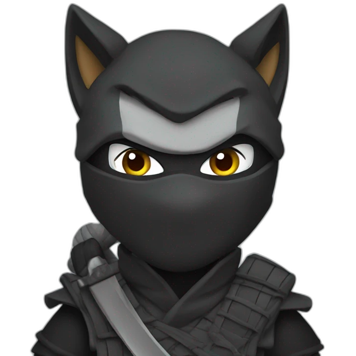 A wolf ninja emoji
