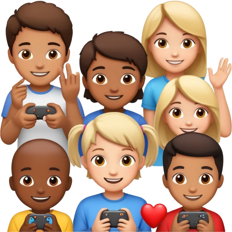 Kids playing games emoji