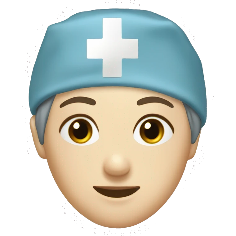 Scrub cap for nurse emoji