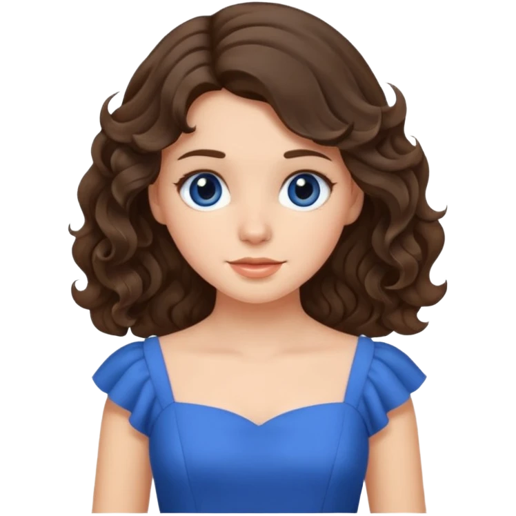 brunette girl with wavy hair emoji