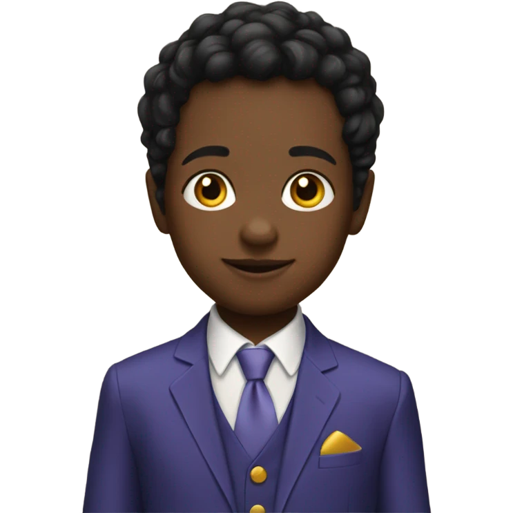 child in New Year's suit emoji