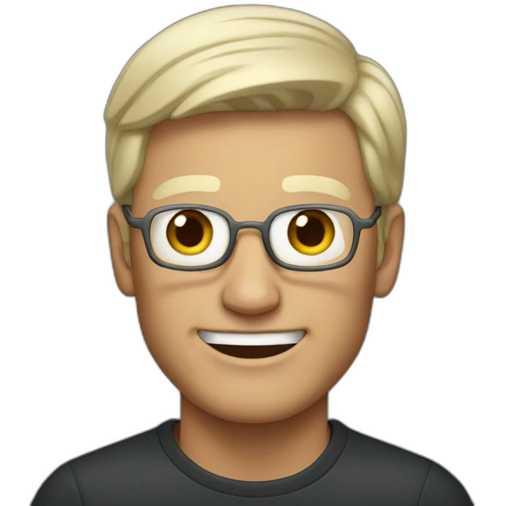 Tim Cook with blond hair emoji