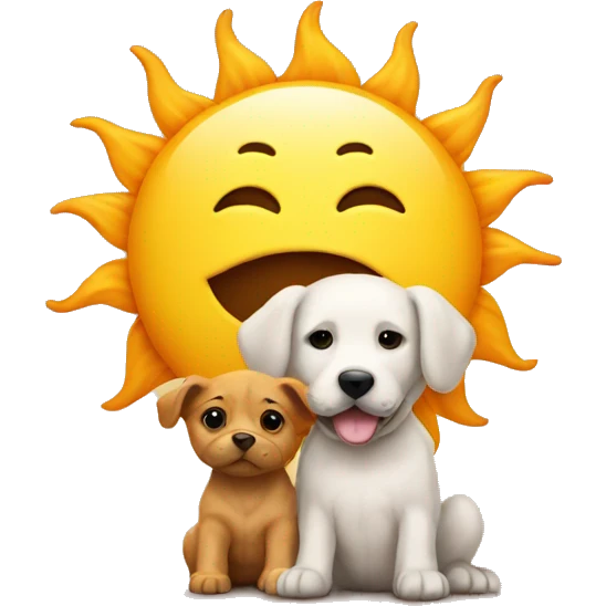 Sun and puppy  emoji