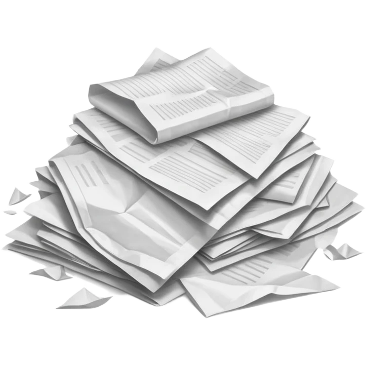pile of papers on the floor emoji