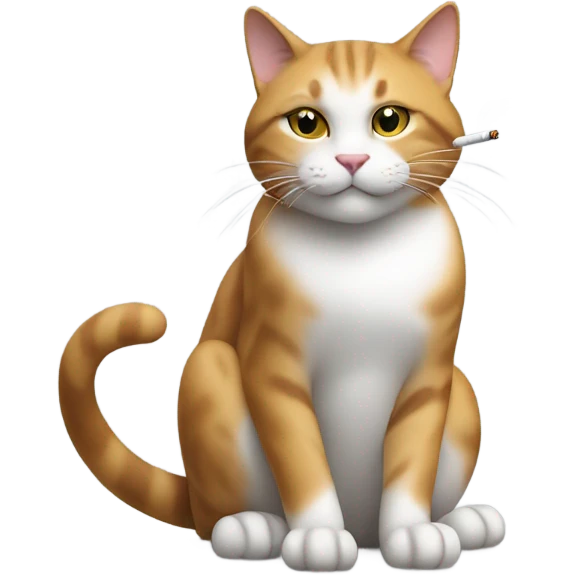 Cat smoking emoji