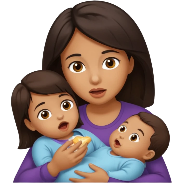 woman pretending to eat baby emoji