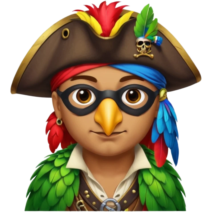 pirate and parrot emoji