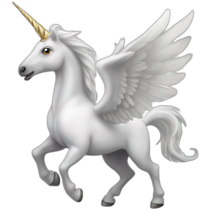White Pegasus with horn  emoji