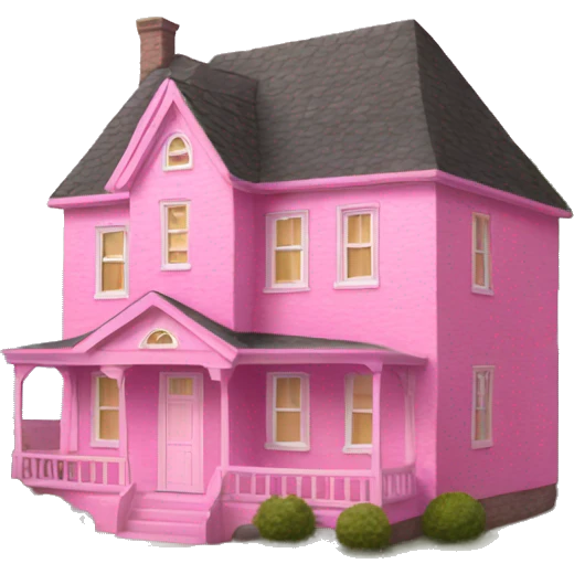 Pink house emoji
