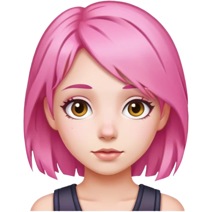 Girl with pink hear  emoji